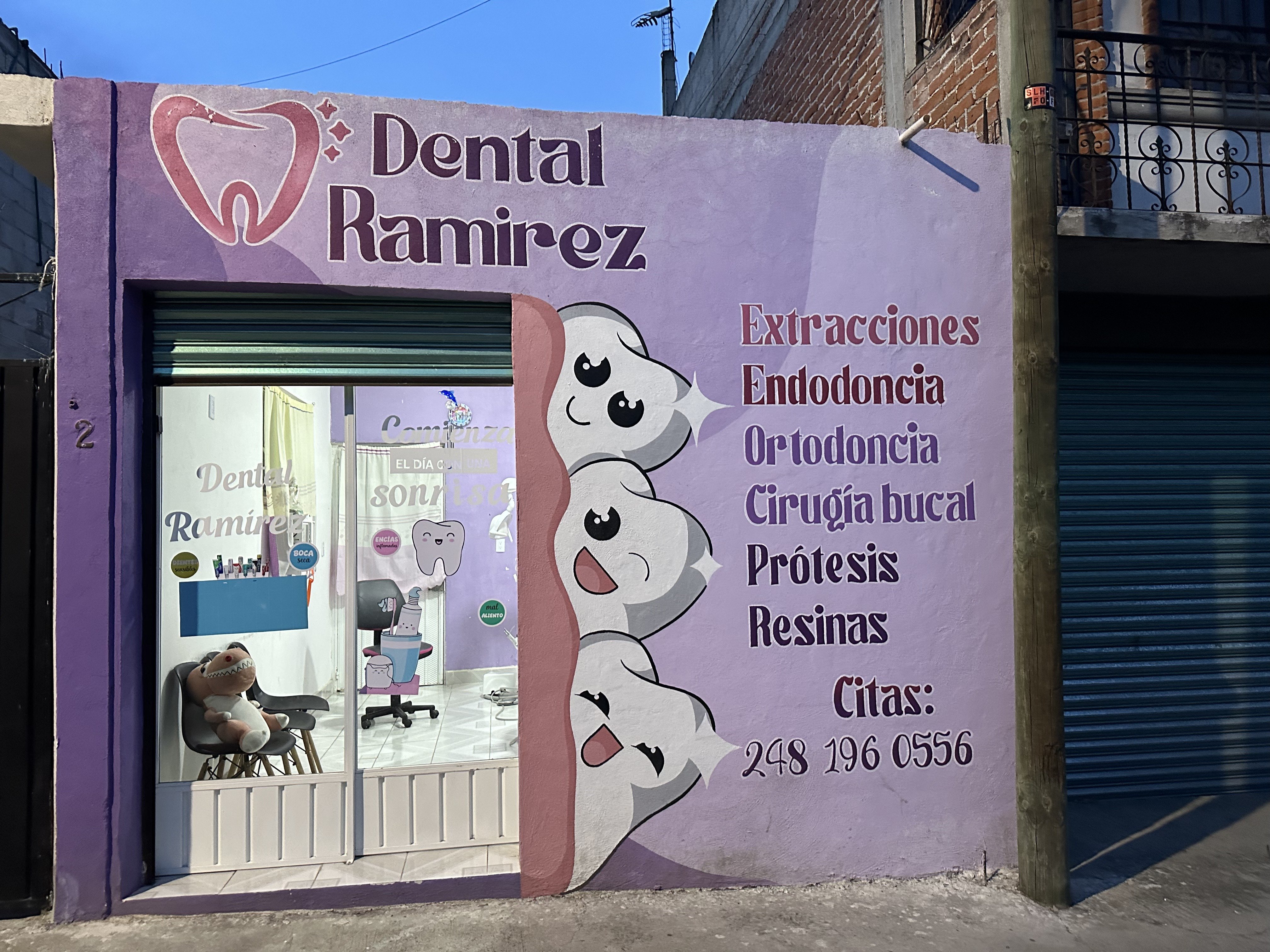 Fachada Consultorio Dental Ramírez en San Luis Coyotzingo